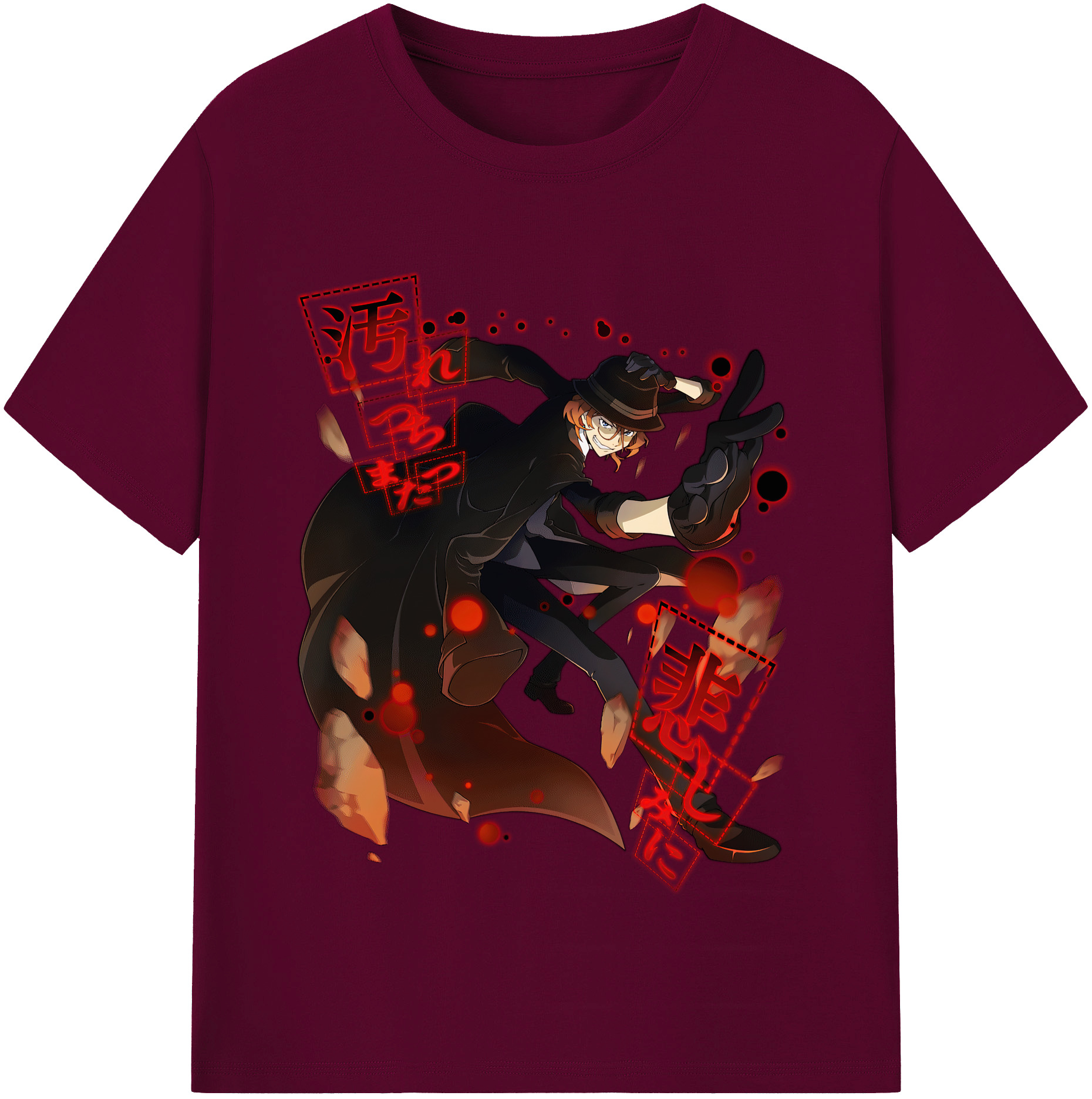 （画像用） 文豪ストレイドッグス Bungo Stray Dogs レディースカジュアルプリントTシャツ（綿100％）